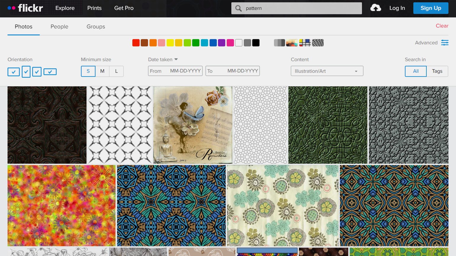 Где скачать паттерн бесплатно: Flickr